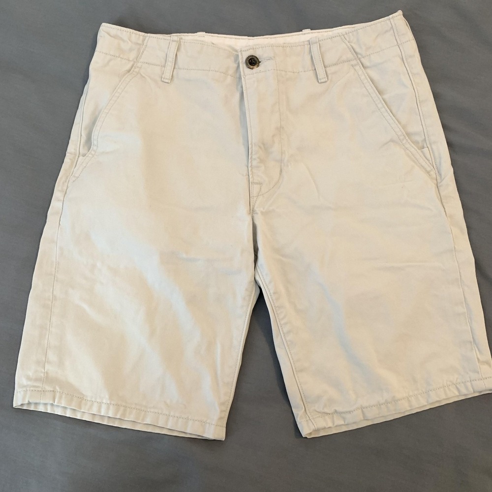Levi's Chino Shorts Mens 30 Beige Khaki Lot Of 2 Cotton Flat Front Pockets - Picture 9 of 16